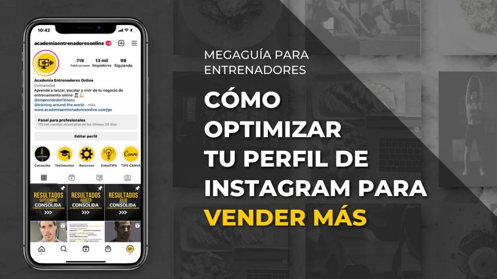 vender más a través de Instagram como entrenador online