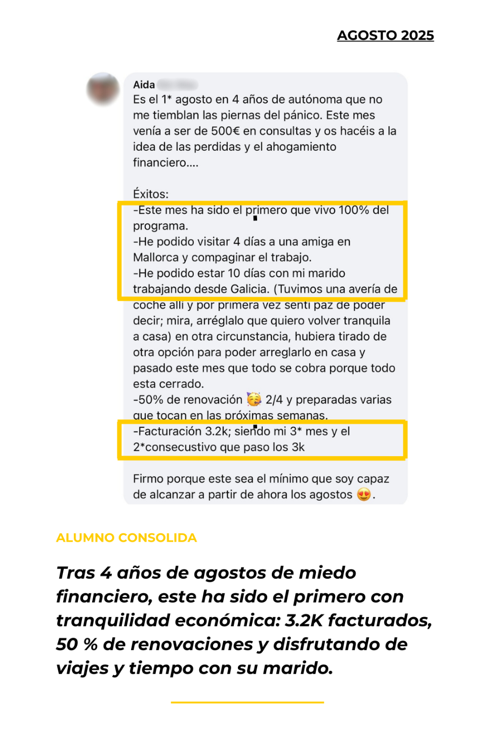 Testimonio alumno Academia Entrenadores Online - Agosto 2025 (2)