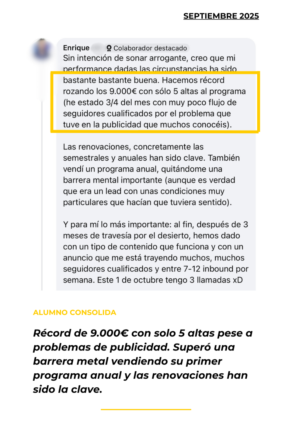 Testimonio alumno Academia Entrenadores Online - Septiembre 2025 (2)