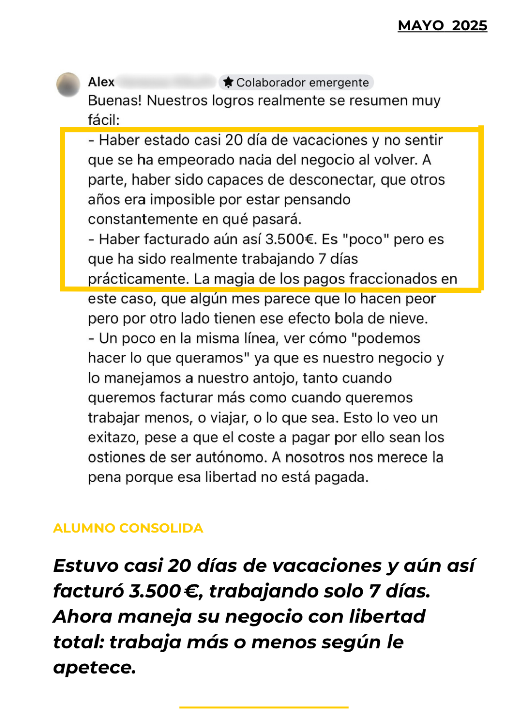 Testimonio alumno Academia Entrenadores Online - Mayo 2025 (3)