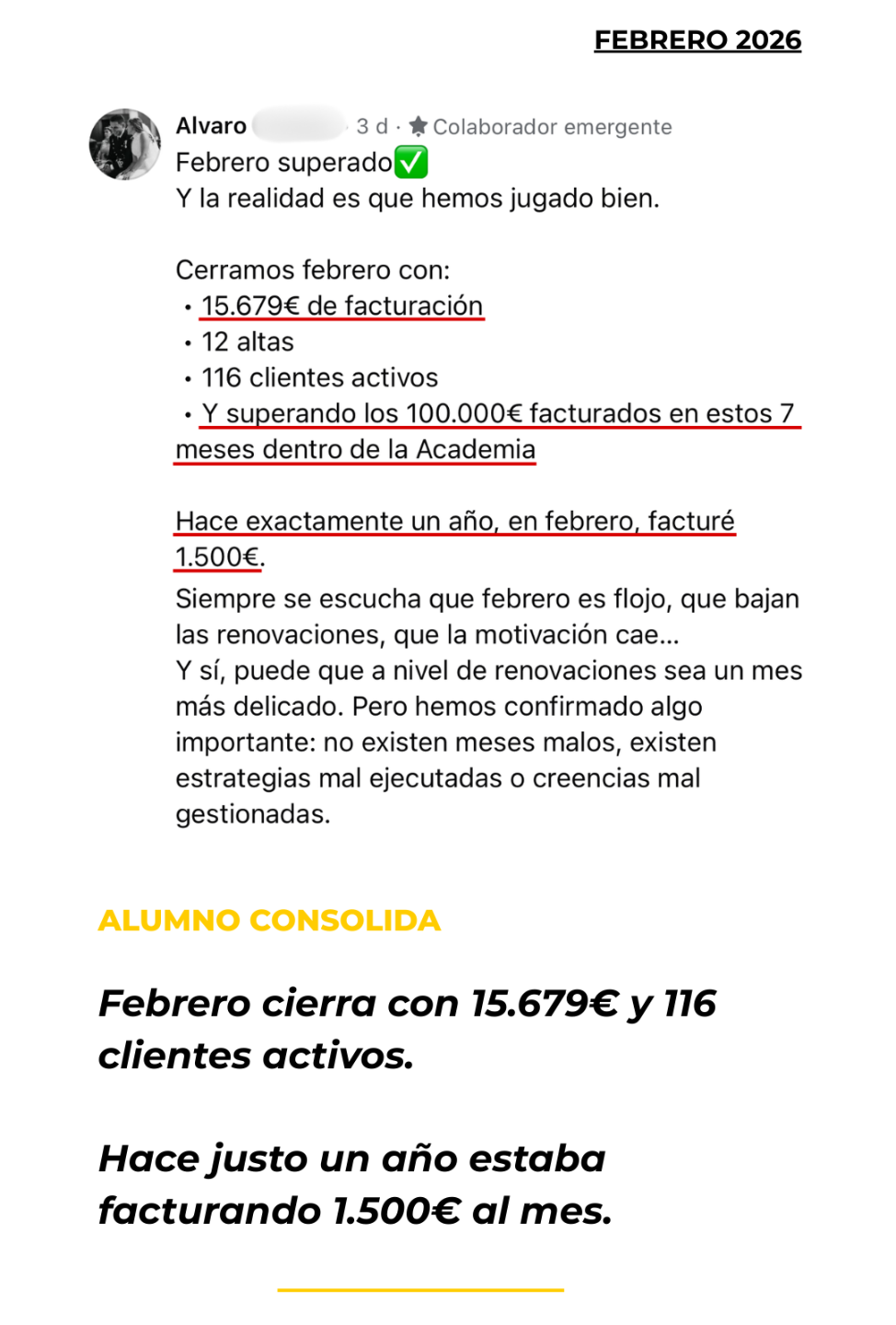 Testimonio alumno Academia Entrenadores Online - Febrero 2026 (2)
