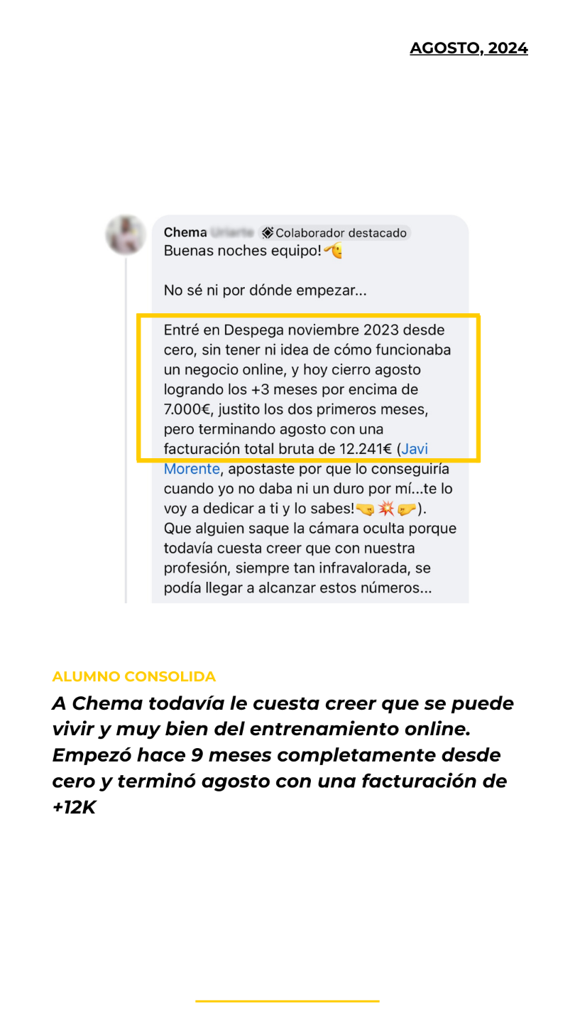 Testimonio alumno Academia Entrenadores Online - Agosto 2024 (3)