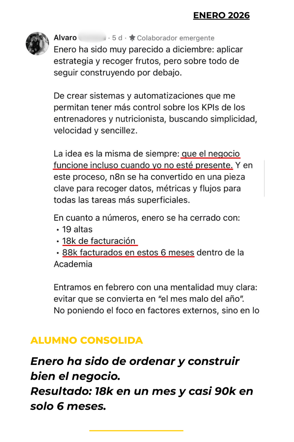 Testimonio alumno Academia Entrenadores Online - Enero 2026 (2)